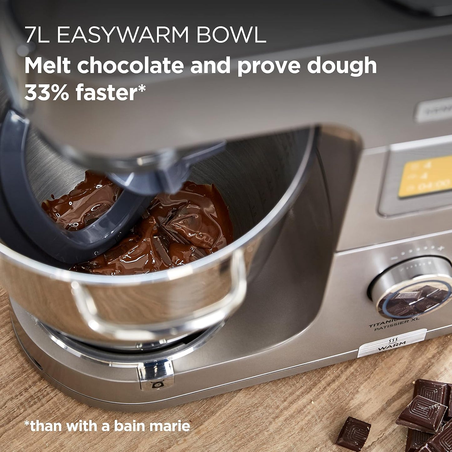 Stand Mixer 7L 5L 1400W 6 Speeds Touch Screen Silver