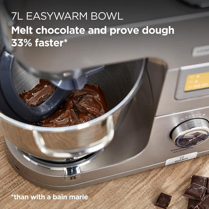 Stand Mixer 7L 5L 1400W 6 Speeds Touch Screen Silver