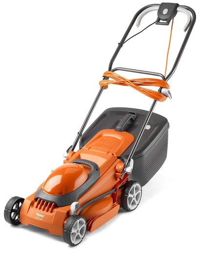 Corded Electric Lawn Mower 1600W 38cm 45L 5 Heights Orange Grey