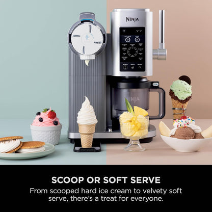 Ice Cream Maker 13 Functions 2x 480ml Tubs Soft Serve Platinum