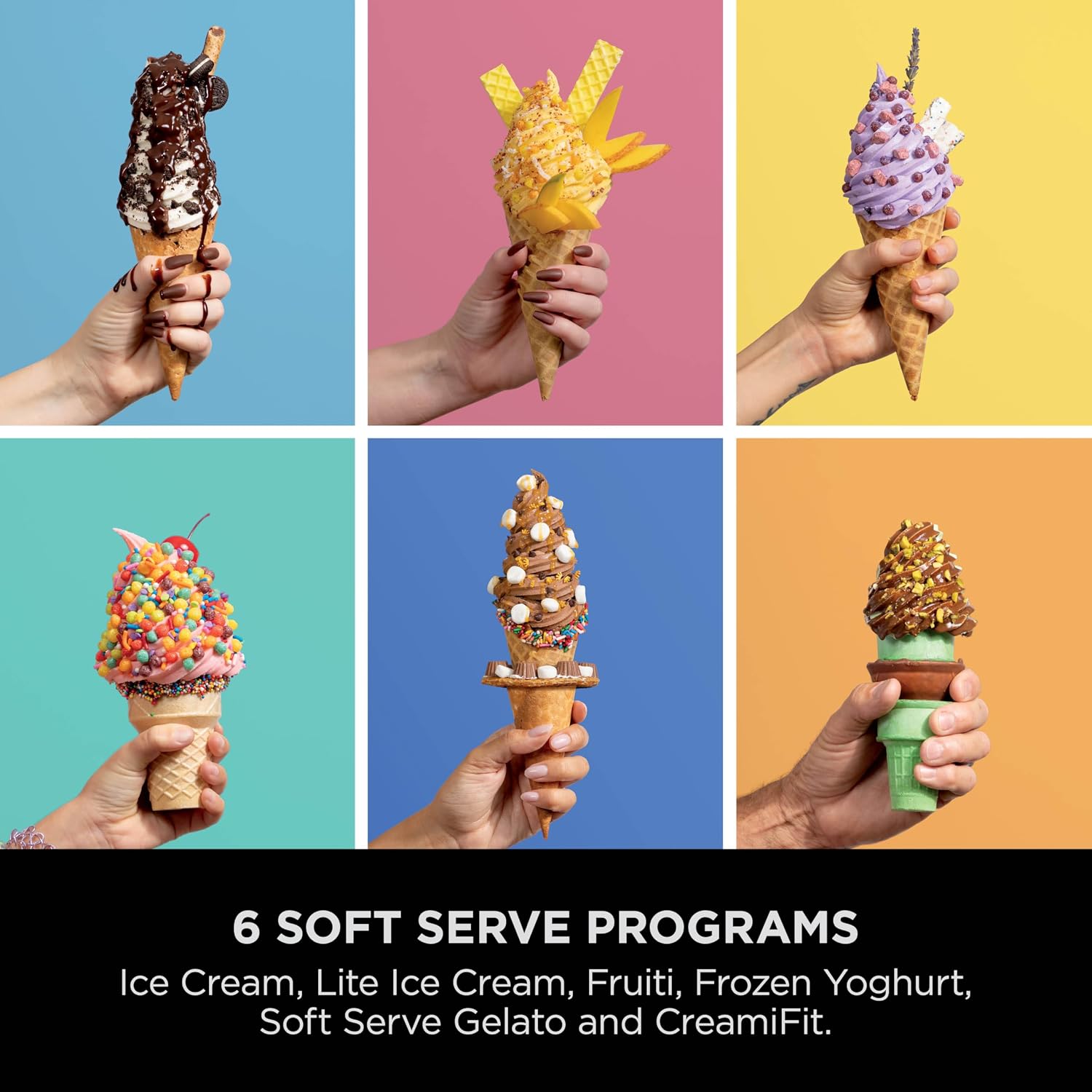 Ice Cream Maker 13 Functions 2x 480ml Tubs Soft Serve Platinum