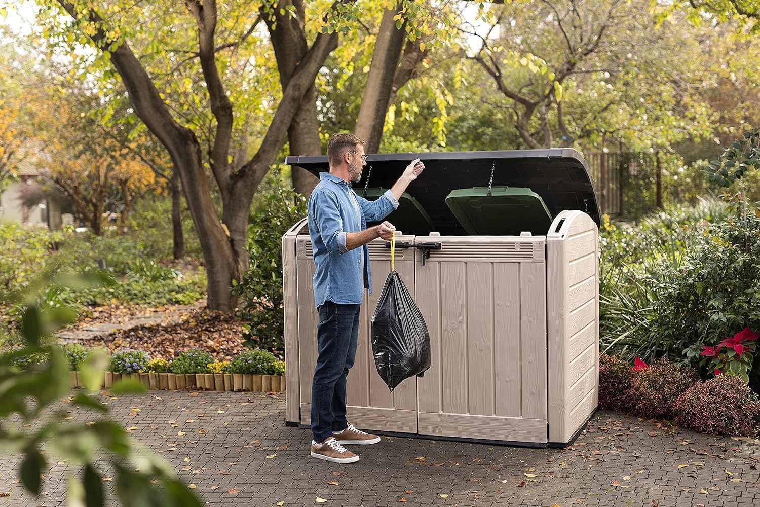 2000L Resin Outdoor Storage Shed — Extra Large Garden Storage Box