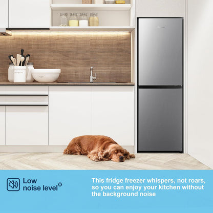 Freestanding Fridge Freezer 252L 50/50 No Frost LED Silver
