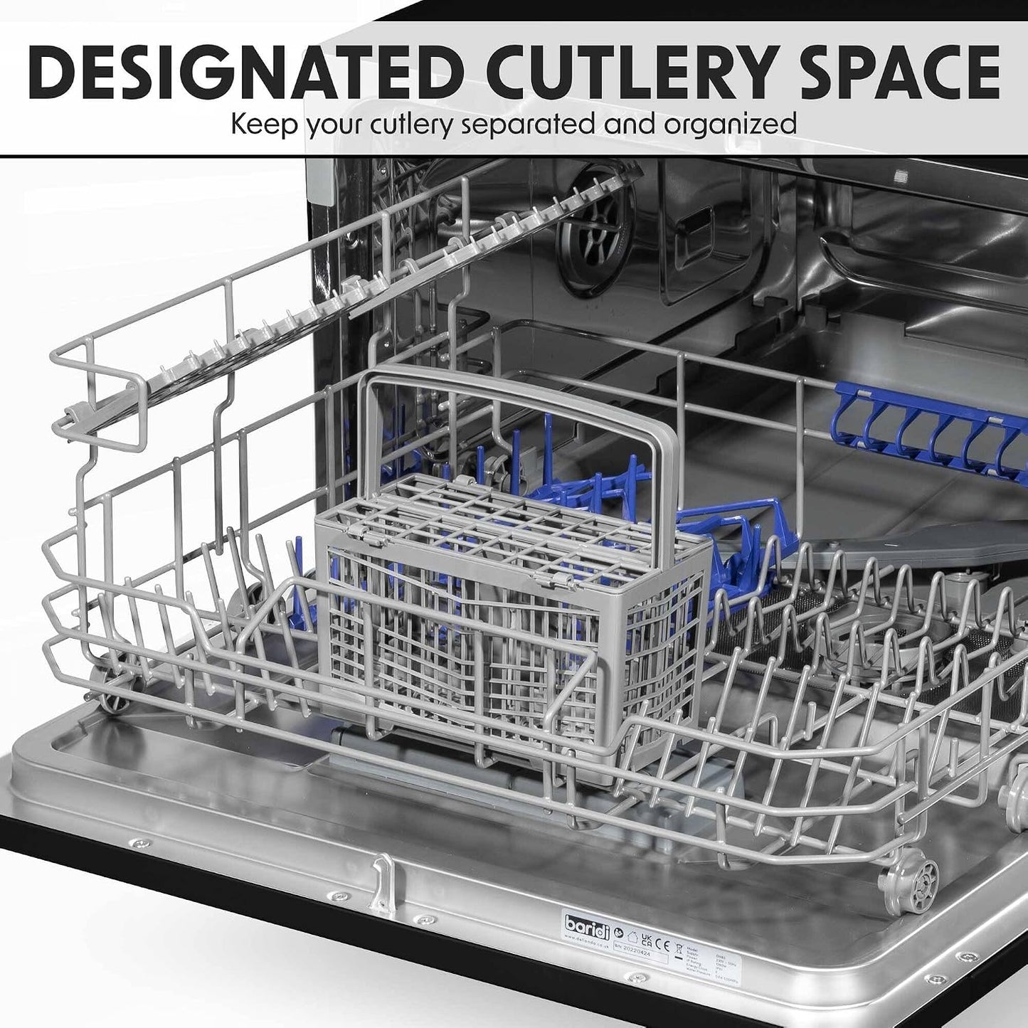 Table Top Dishwasher 6 Place Settings 6 Programmes Black