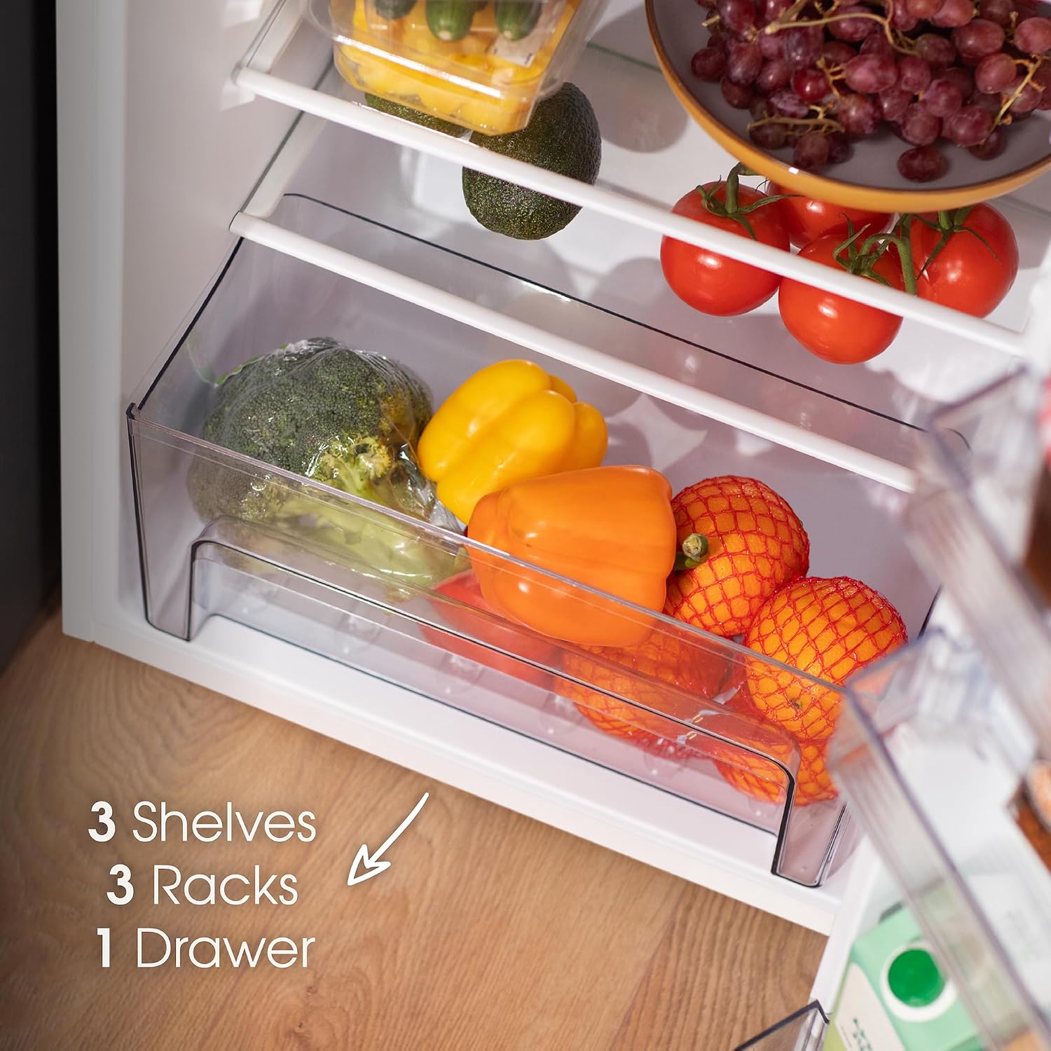 Freestanding Undercounter Fridge 114L 50cm White