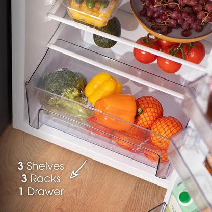 Freestanding Undercounter Fridge 114L 50cm White