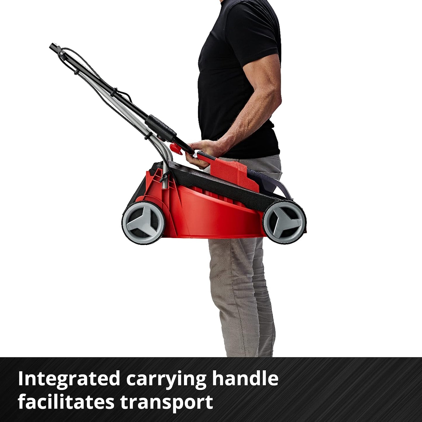 Cordless Lawn Mower 30cm 18V Brushless Motor Red Black