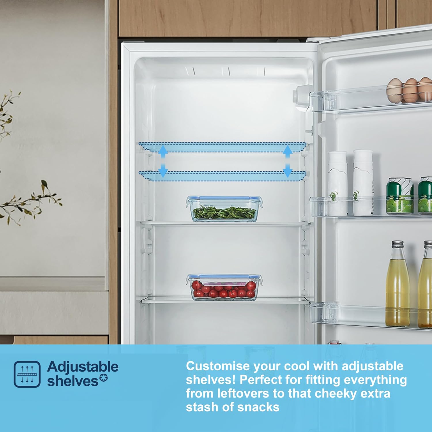 Freestanding Larder Fridge 242L 55cm White E Rated