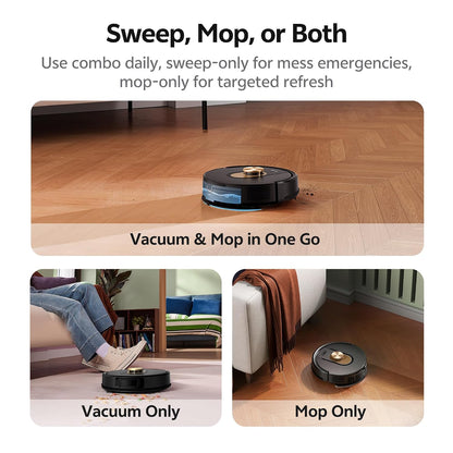 Robot Vacuum And Mop 8000Pa LiDAR Navigation 150 Min Black