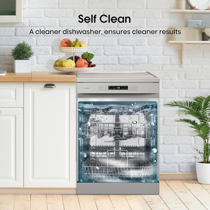 Freestanding Dishwasher 13 Place Settings 6 Programs 47dB Silver