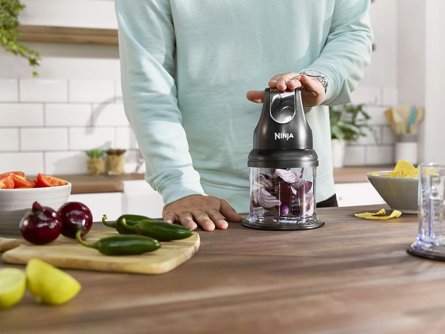 Mini Herb & Vegetable Chopper 200W Black