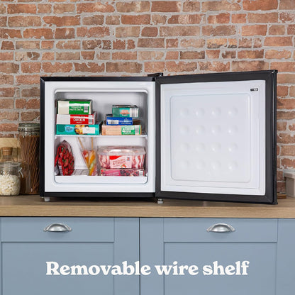 Freestanding Mini Freezer 31L Adjustable Temperature Black Reversible Door