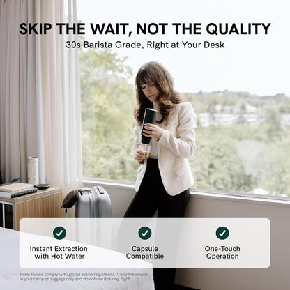 Portable Espresso Machine 20 Bar Self-Heating USB-C Space Grey