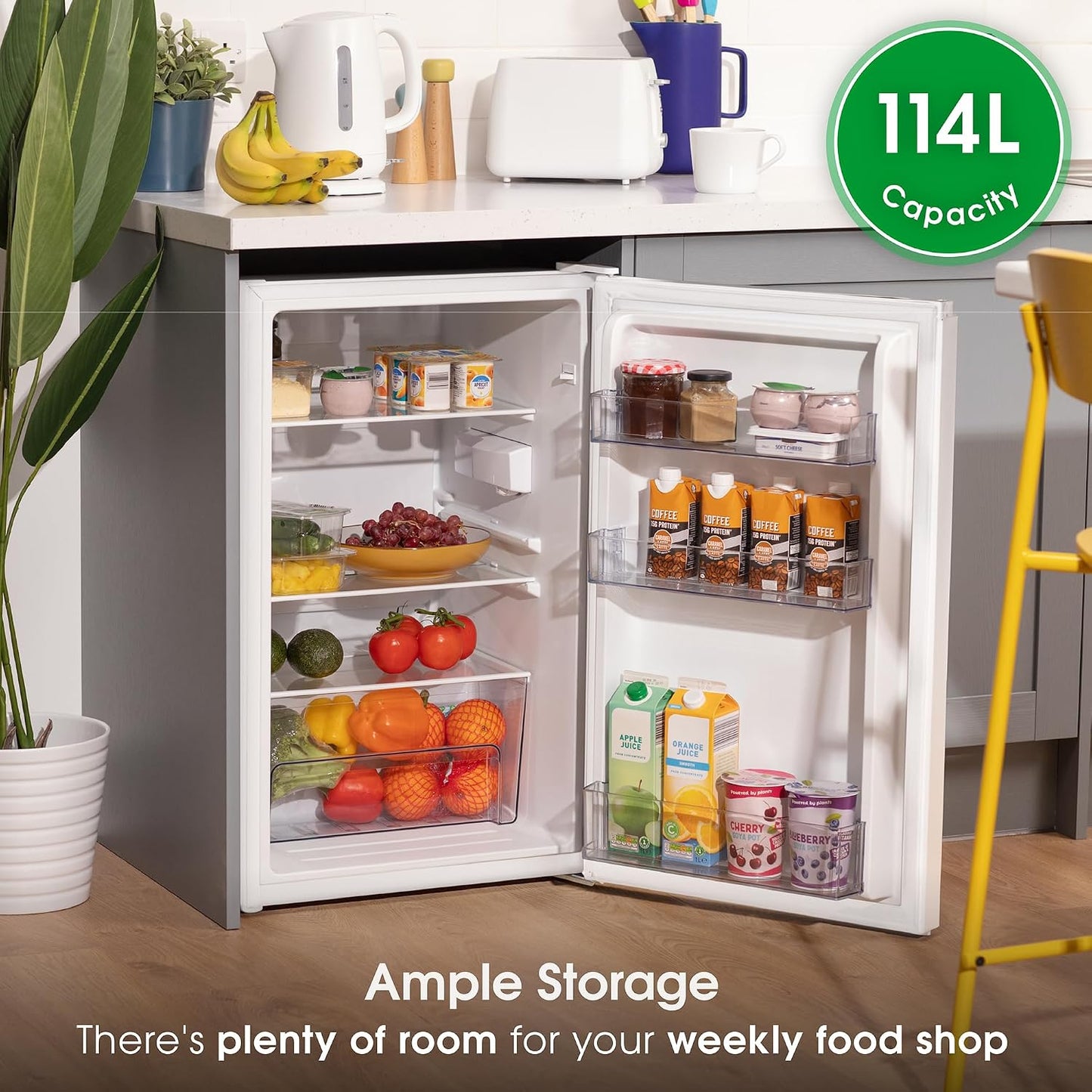 Freestanding Undercounter Fridge 114L 50cm White