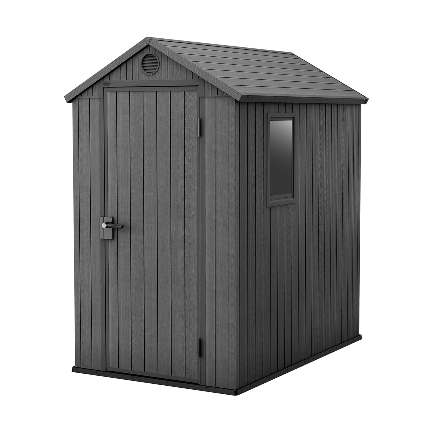 Resin Garden Storage Shed 6 X 4 Ft Grey Single Door Lockable