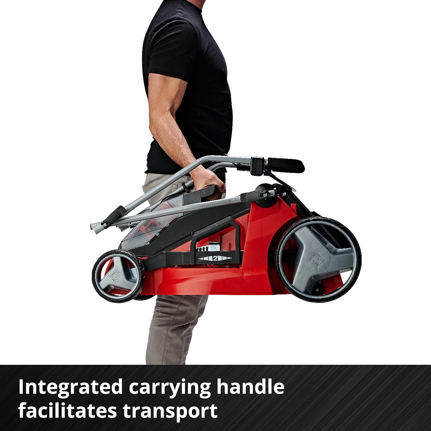 Cordless Lawn Mower 43cm 63L Grass Box 6 Heights Mulching 36V 2 Batteries 2 Chargers