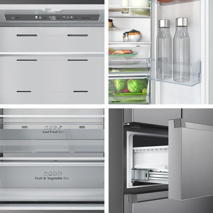 Freestanding French Door Fridge Freezer 485L Total No Frost Silver