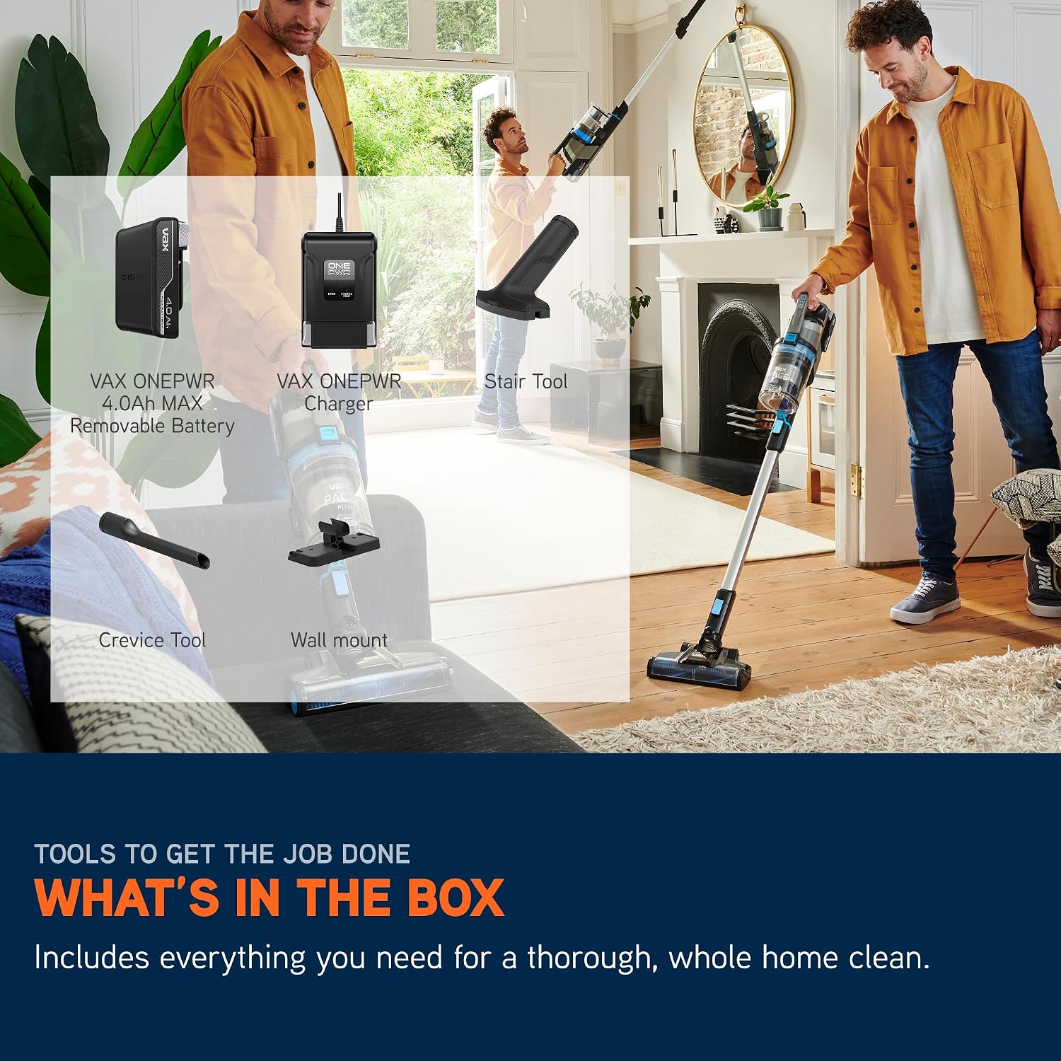 Cordless Stick Vacuum Cleaner 3.1kg 40 Minute Runtime Boost Mode Blue