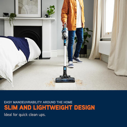 Cordless Stick Vacuum Cleaner 3.1kg 40 Minute Runtime Boost Mode Blue