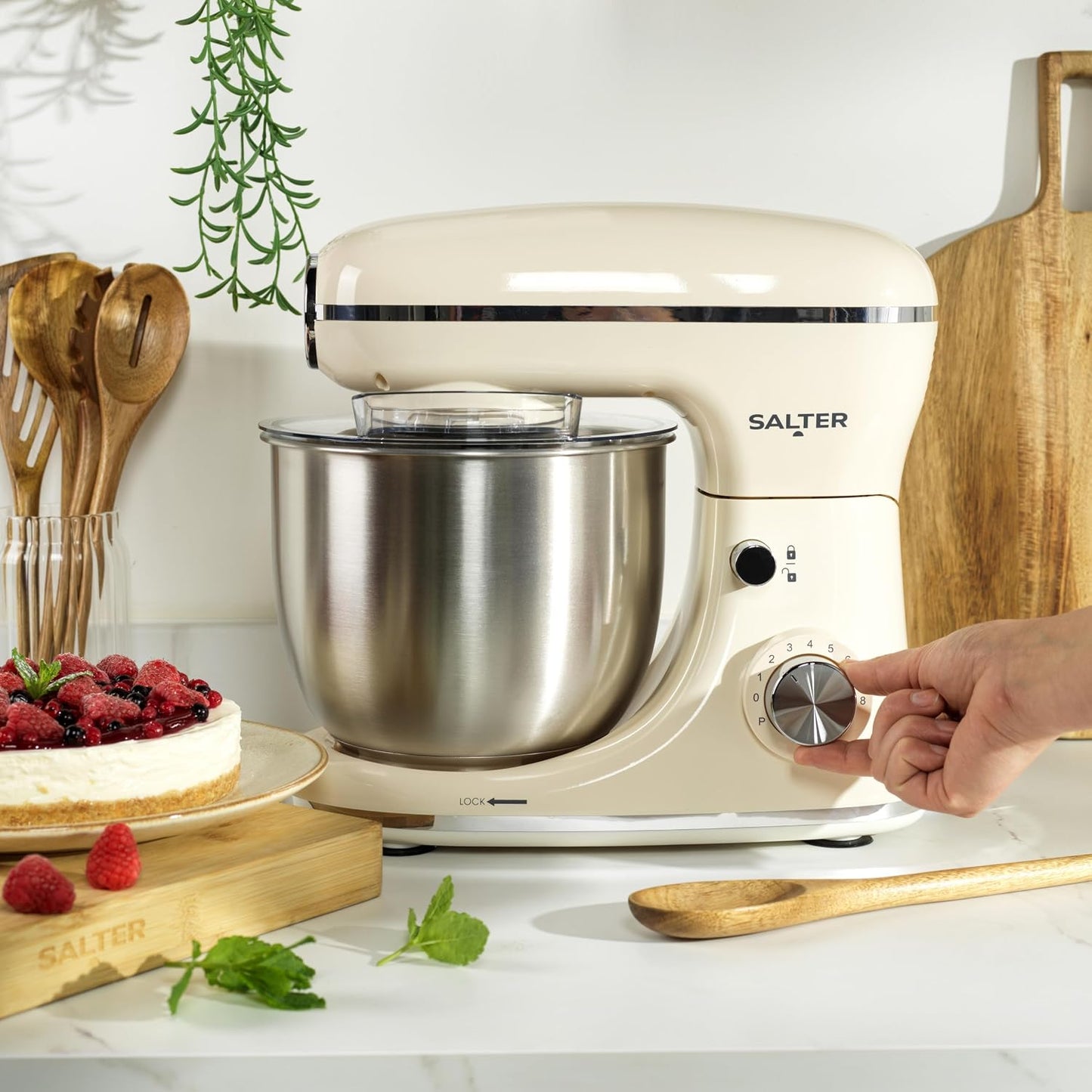 Stand Mixer 5L 1300W 8 Speed Cream