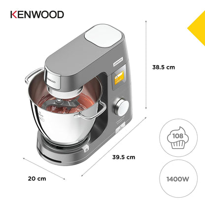 Stand Mixer 7L 5L 1400W 6 Speeds Touch Screen Silver