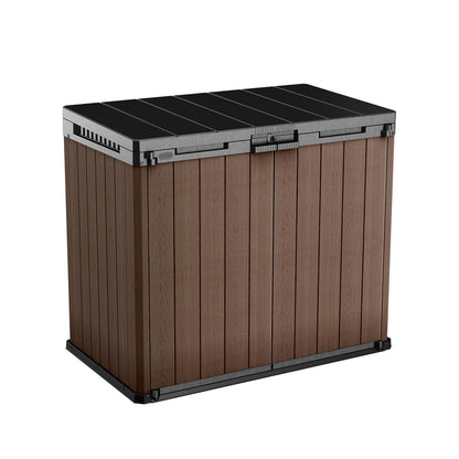 Outdoor Garden Storage Shed 880L Top And Front Opening Light Grey