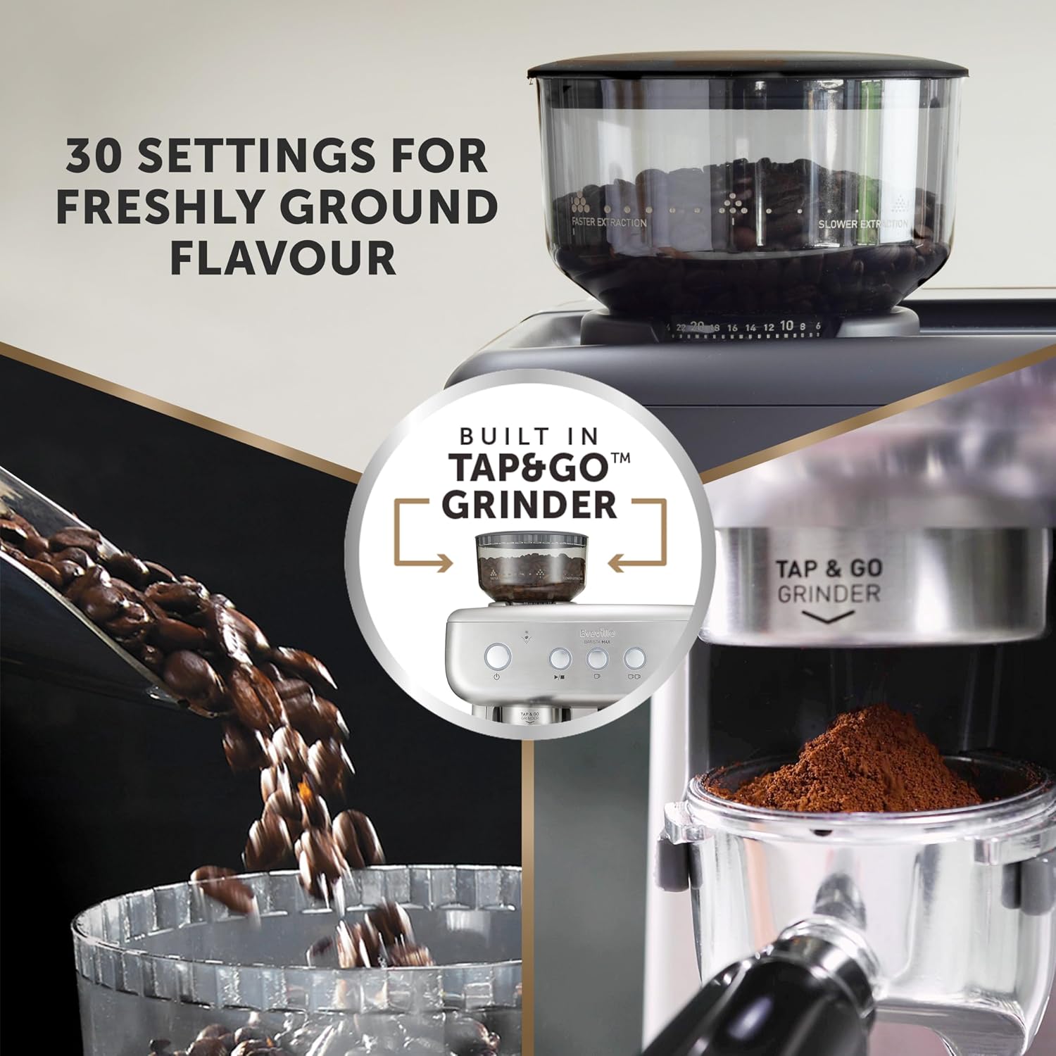 Espresso Machine 2.8L 15 Bar Integrated Grinder Stainless Steel