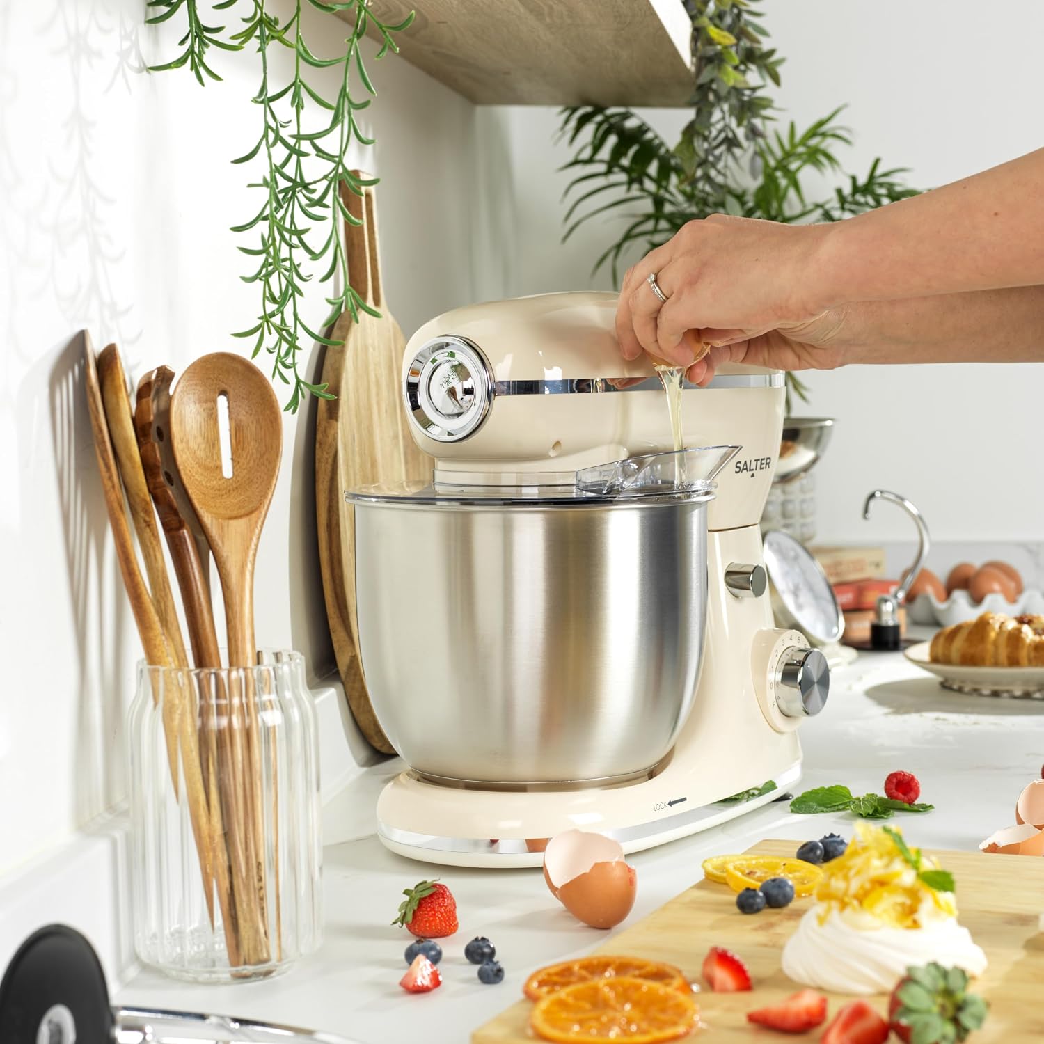Stand Mixer 5L 1300W 8 Speed Cream