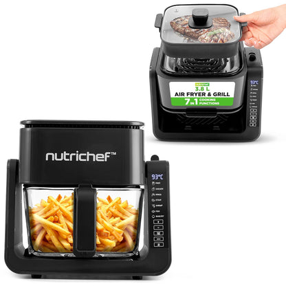 Air Fryer and Grill 4L 7-in-1 Preset Cook Modes Black