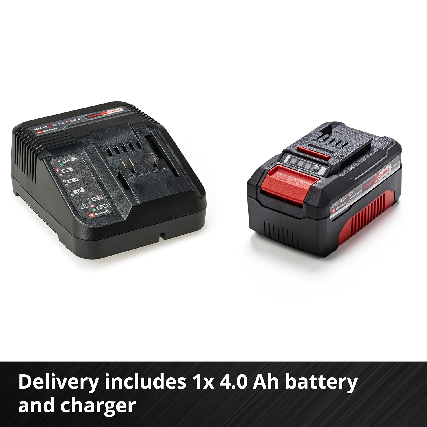 Cordless Lawn Mower 33cm 18V 4.0Ah Brushless Motor Red Black