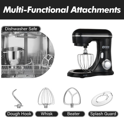 Stand Mixer 1300W 6L 10 Speeds Pulse Function Black