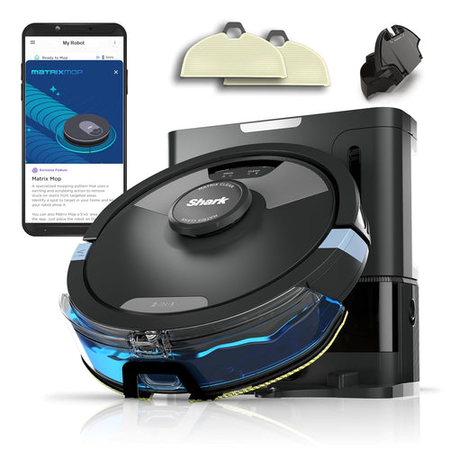 Robot Vacuum & Mop 2-in-1 Self-Empty LiDAR Mapping Edge Cleaning Black