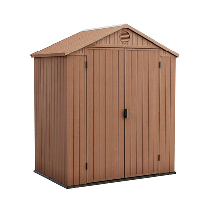Resin Garden Storage Shed 6 X 4 Ft Grey Single Door Lockable