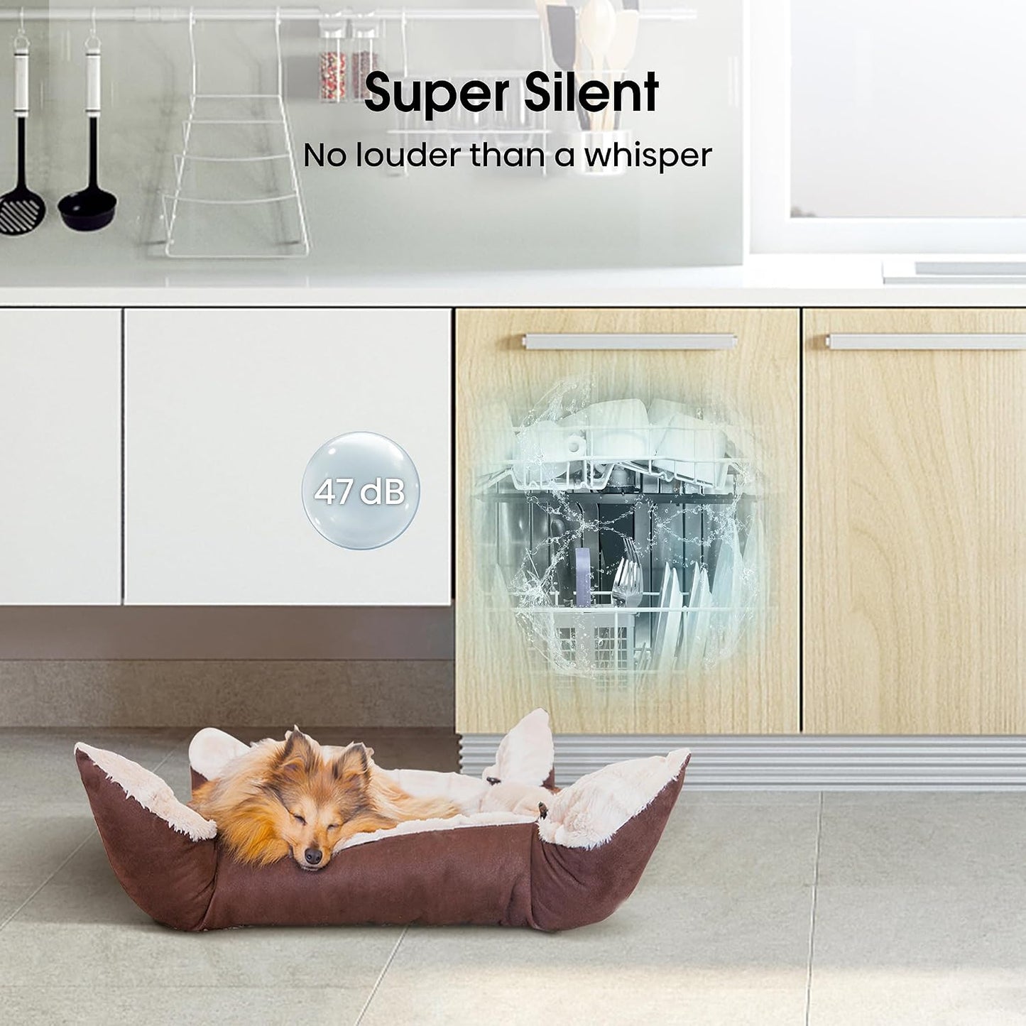 Built-In Dishwasher 10 Place Settings 7 Programs White 30 Min Quick Wash