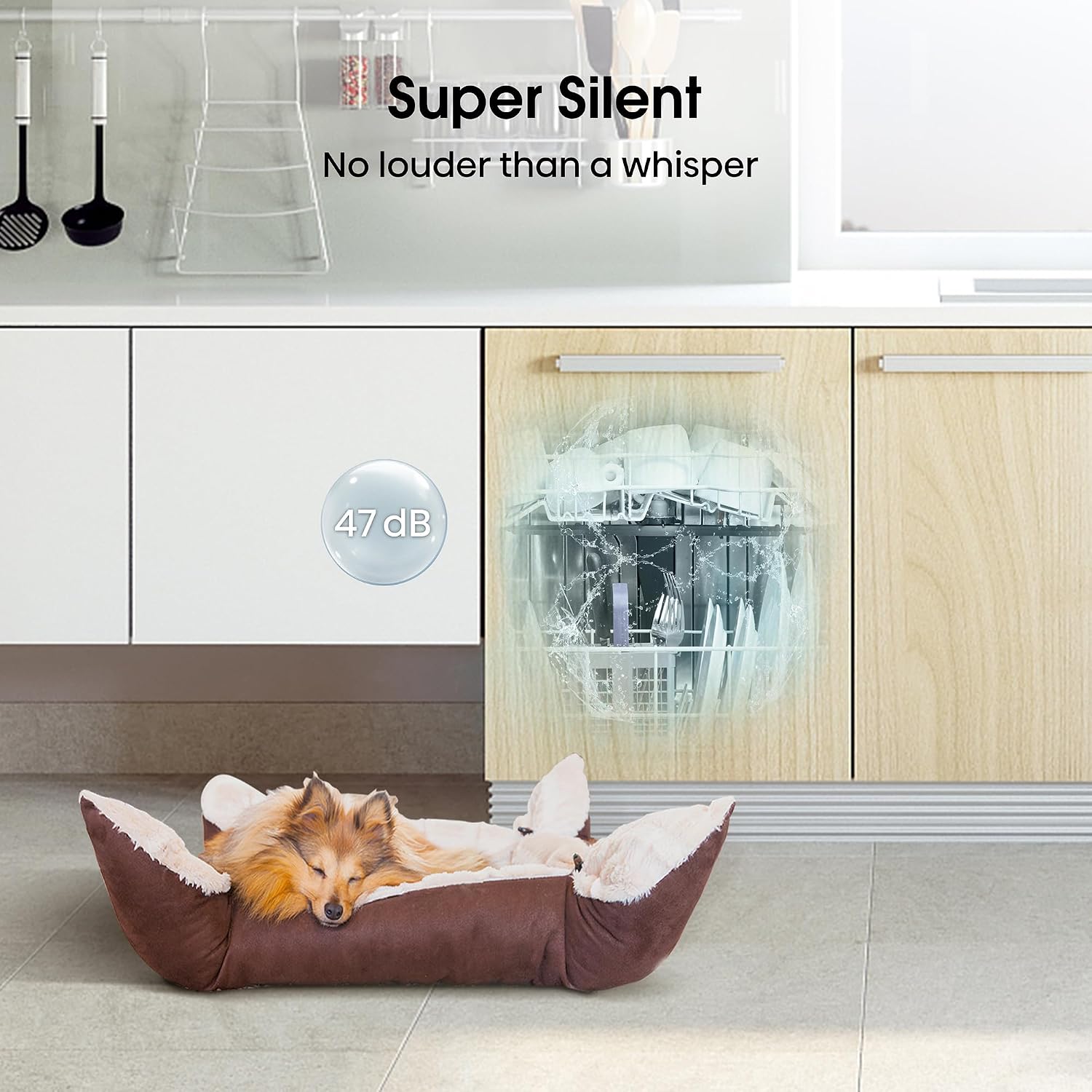 Built-In Dishwasher 10 Place Settings 7 Programs White 30 Min Quick Wash