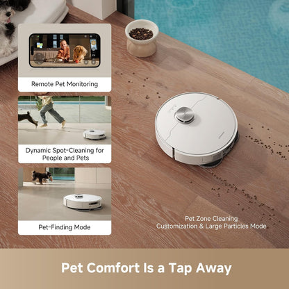 Robot Vacuum And Mop 19,000Pa Suction Obstacle Avoidance White