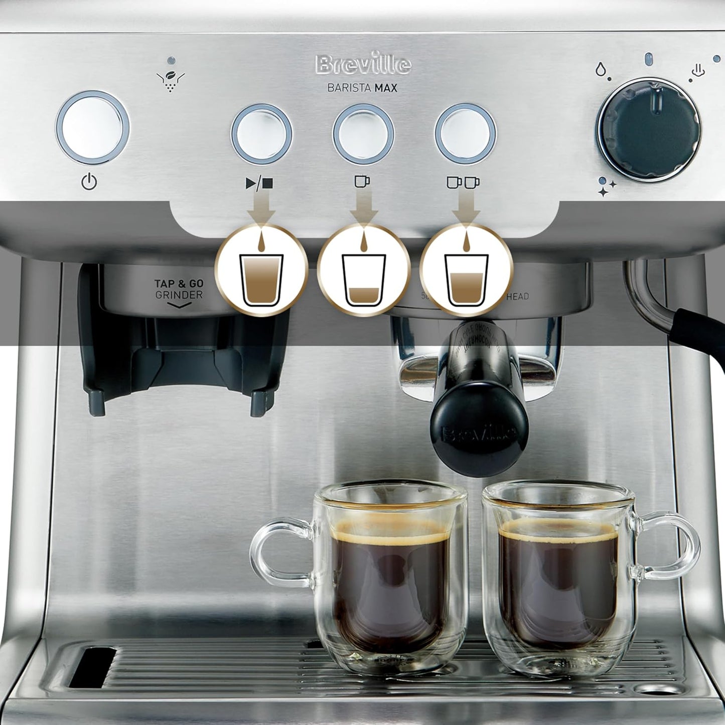 Espresso Machine 2.8L 15 Bar Integrated Grinder Stainless Steel