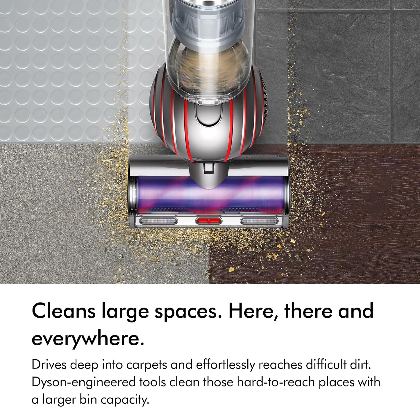 Upright Bagless Vacuum Cleaner 700W Self-Detangling Pet Hair Nickel/Silver