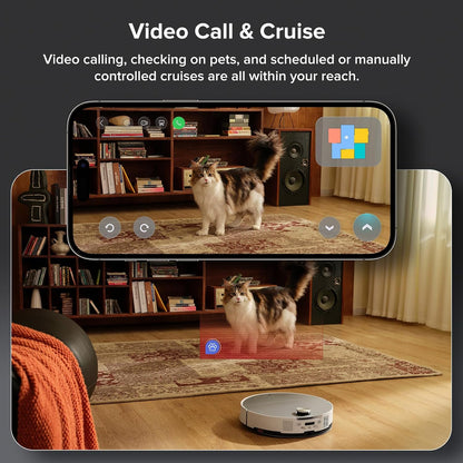 Robot Vacuum Cleaner 22,000 Pa 3.14-Inch Ultra Slim Zero-Tangling AI 3.0 Obstacle Avoidance White