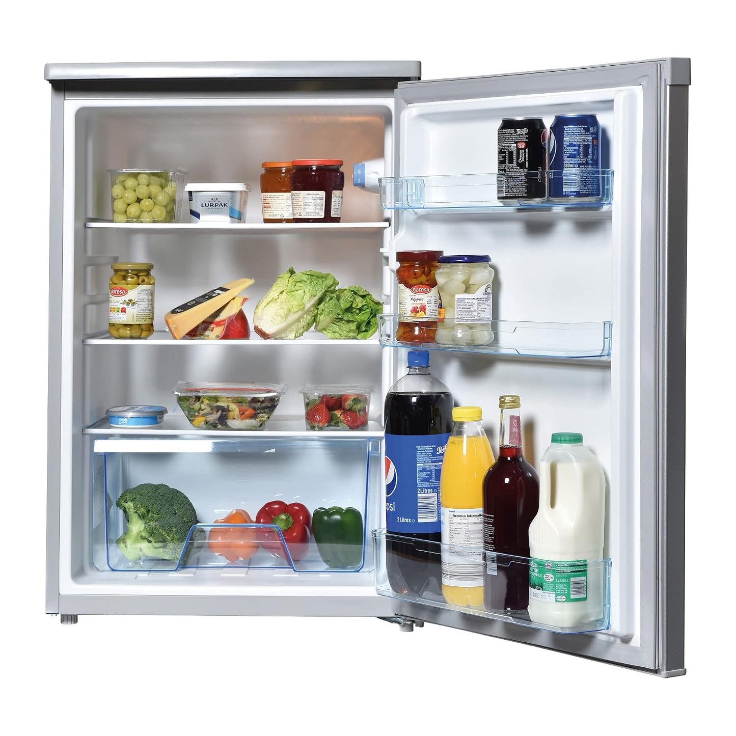 Under Counter Larder Fridge 133L 55cm Silver Reversible Door
