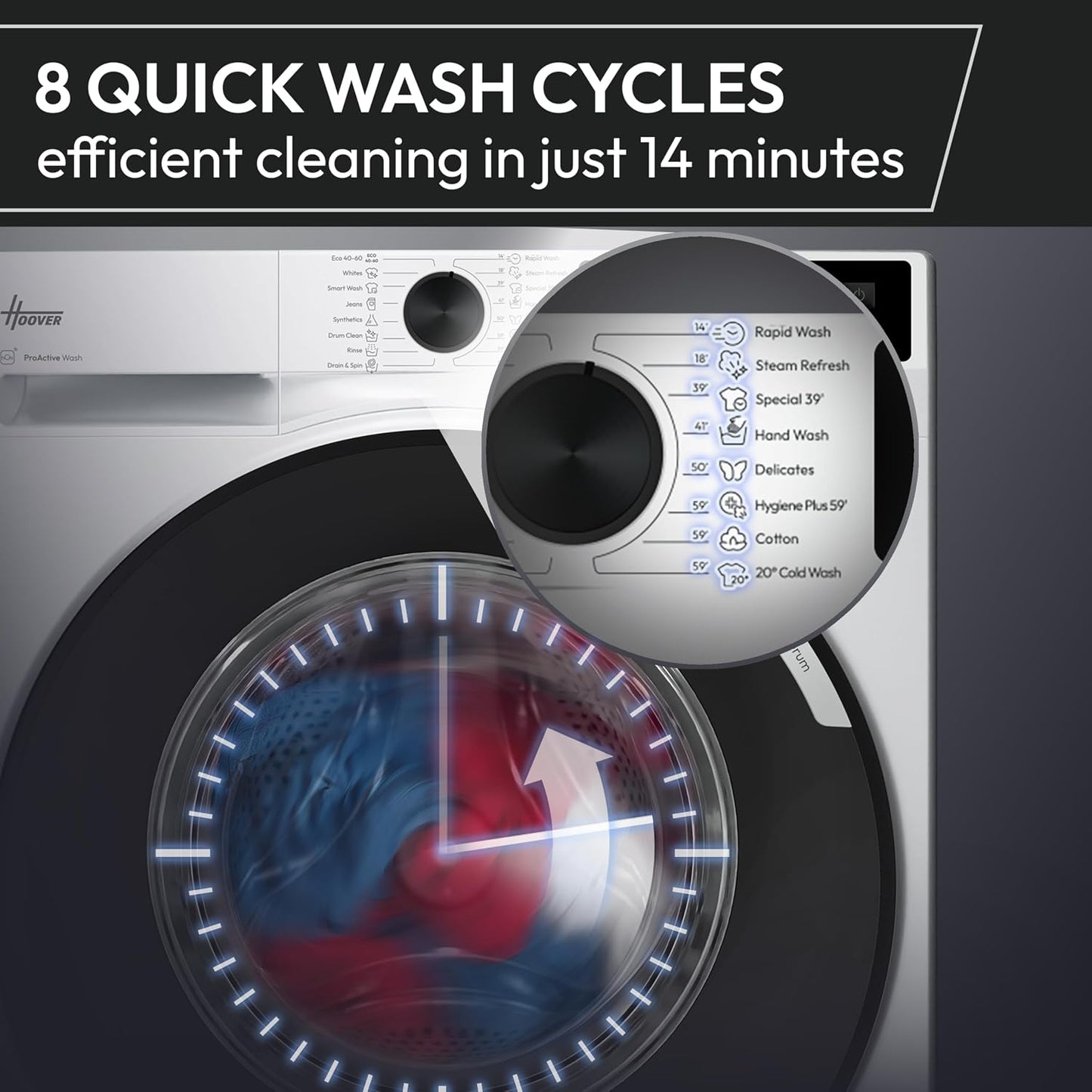 Freestanding Washer Dryer 8/5kg 1400rpm 16 Programmes WiFi Graphite