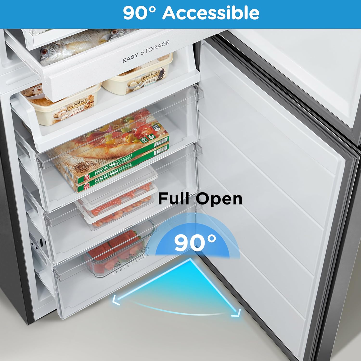 Freestanding Fridge Freezer 273L 60/40 Frost Free Stainless Steel