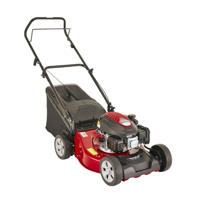 Self-Propelled Petrol Lawnmower 39cm 123cc 40L Grass Collector Red