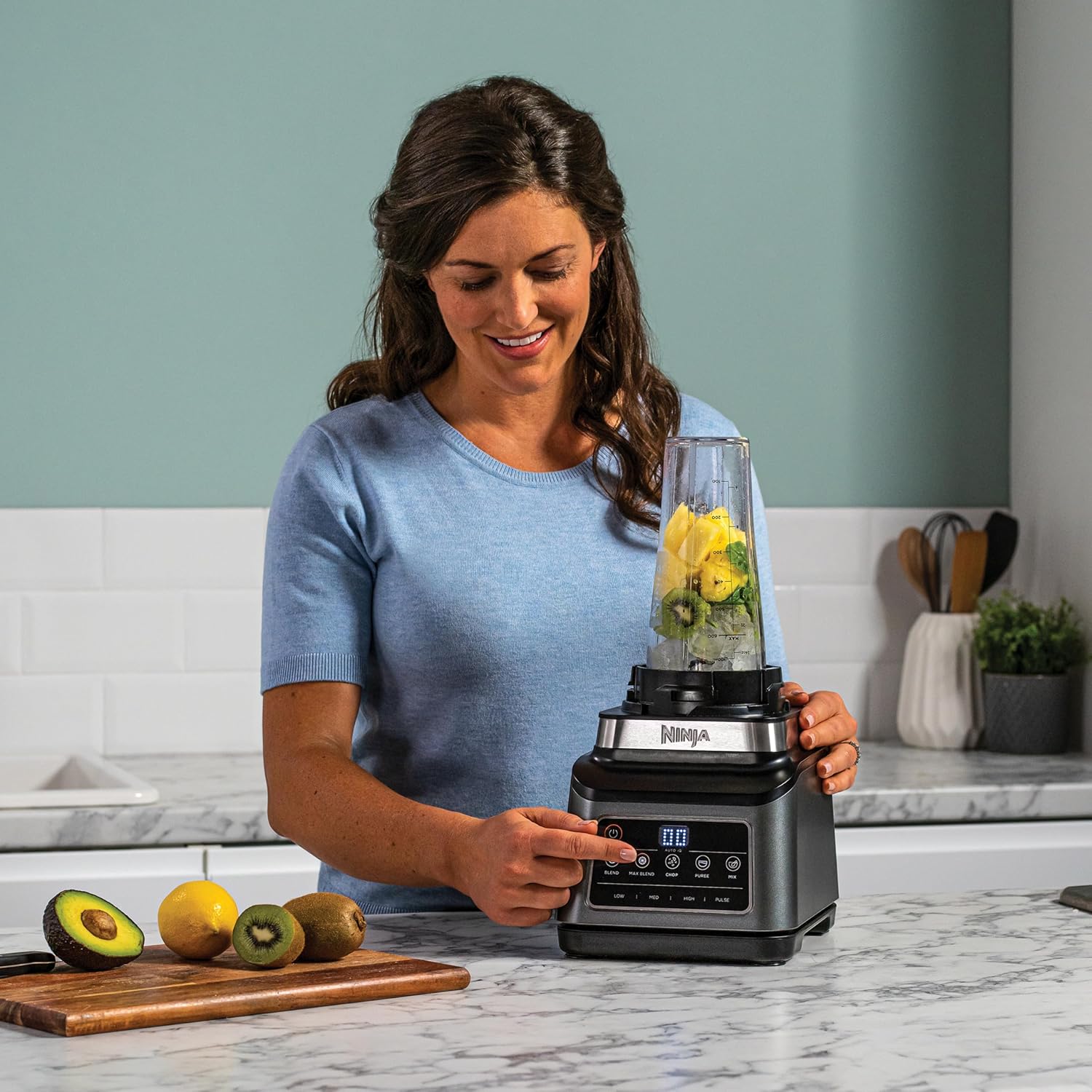 3-In-1 Food Processor And Blender With 5 Automatic Programs 1.8L Black