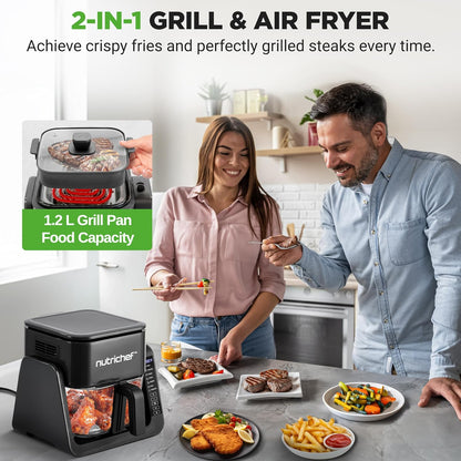 Air Fryer and Grill 4L 7-in-1 Preset Cook Modes Black