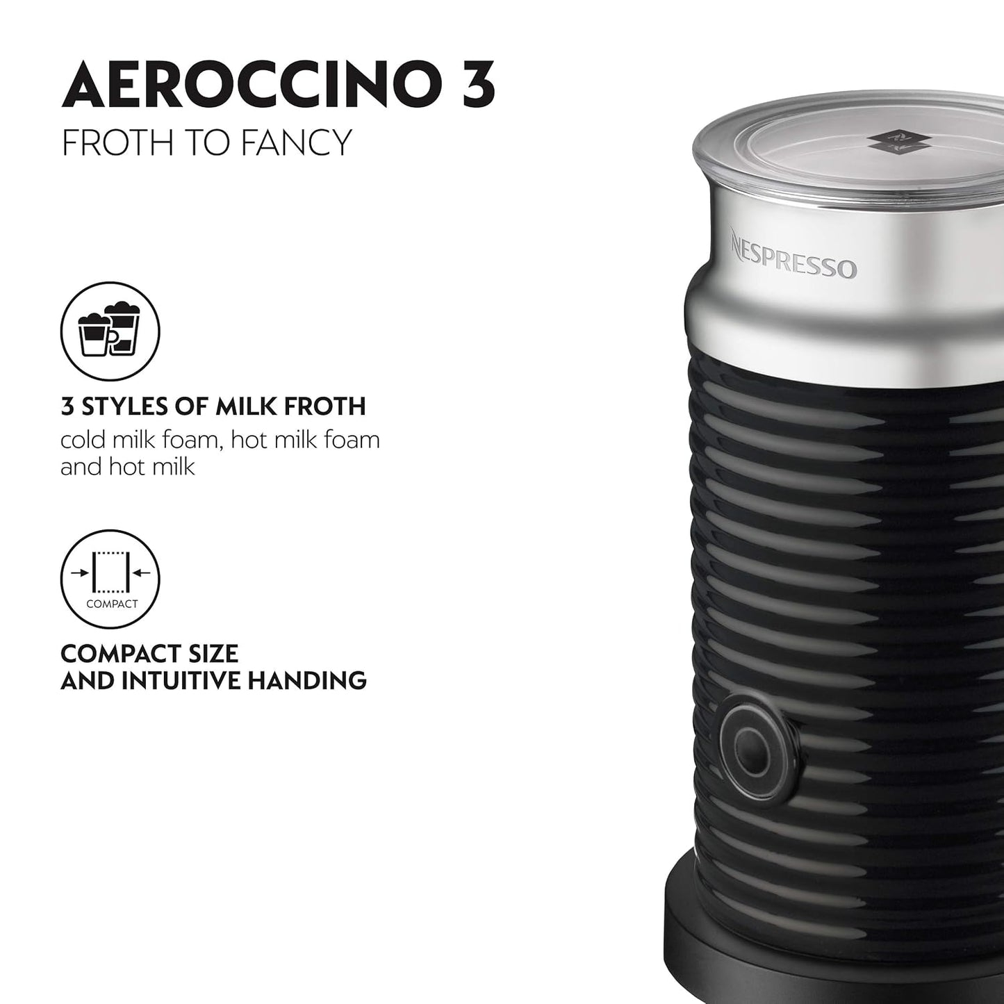 Automatic Pod Coffee Machine With One Touch Brewing 1.1L Matte Black