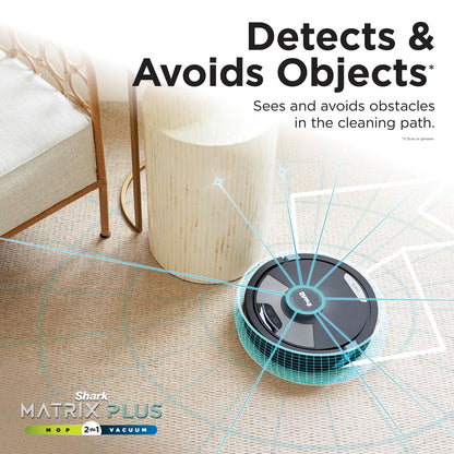 Robot Vacuum & Mop 2-in-1 Self-Empty LiDAR Mapping Edge Cleaning Black