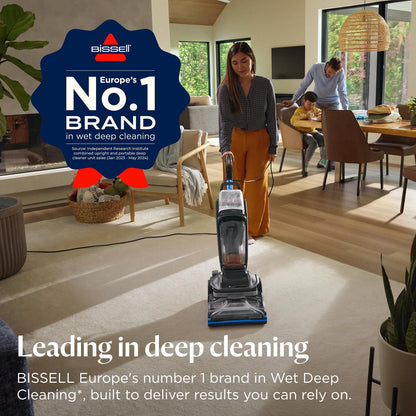 Carpet Cleaner Hydrosteam Technology 3.8L Quick Dry 30 Mins Titanium Blue