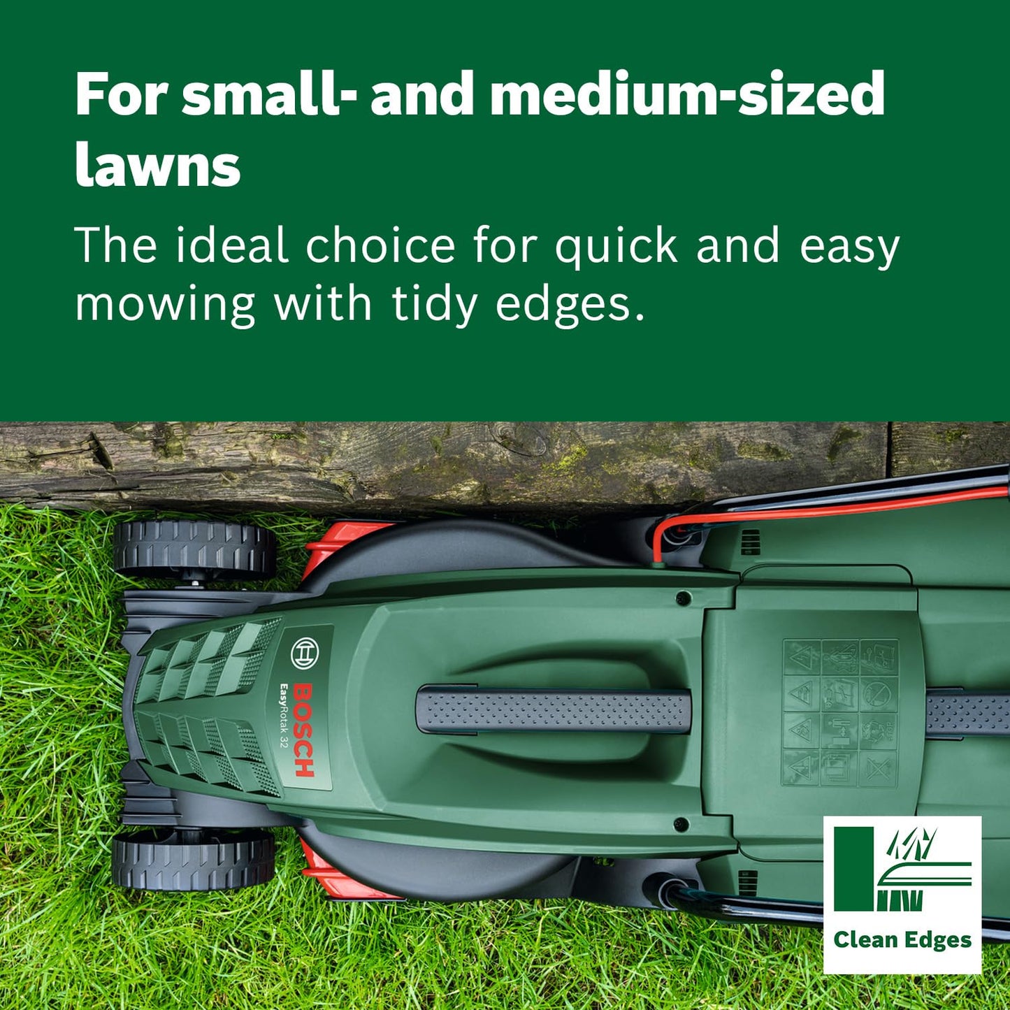 Corded Lawn Mower 32cm 1200W 31L Grass Box Extra Blade