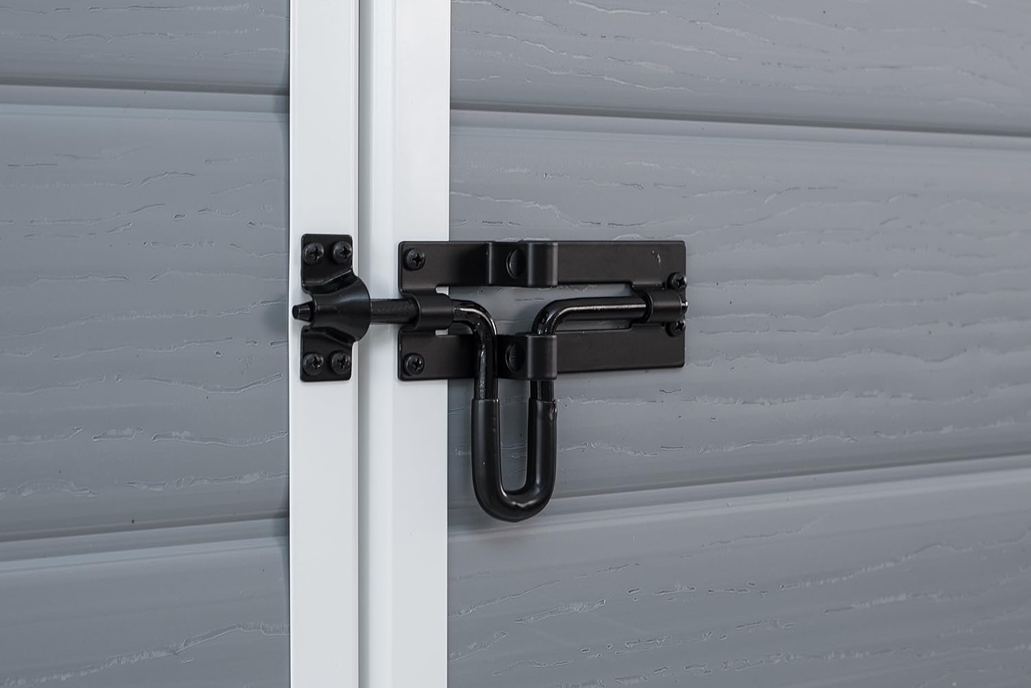 6x5ft Outdoor Plastic Garden Storage Shed — Weatherproof Grey Garden Shed
